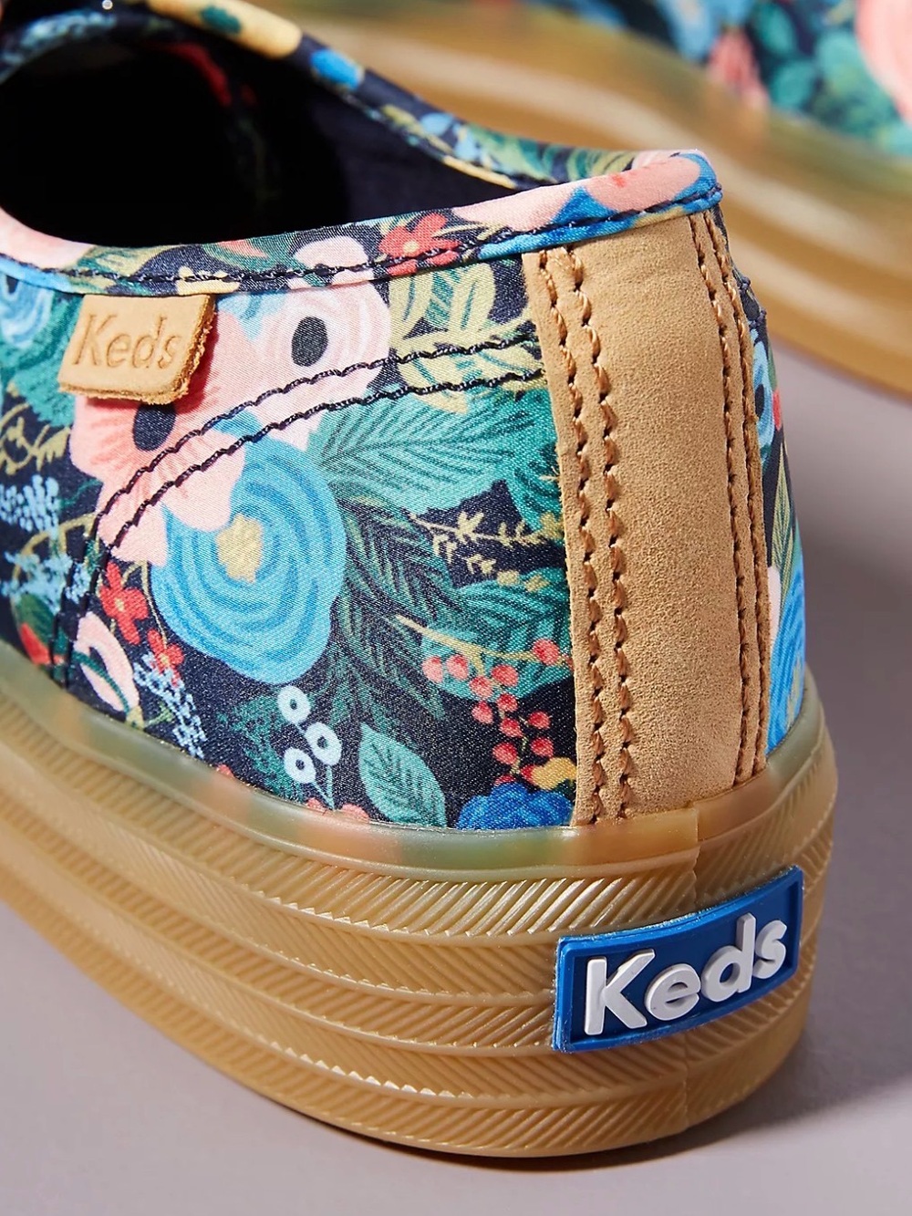 Anthropologie Keds x Rifle Paper Co. Garden Party Platform Sneakers, Size 6.5 - Picture 4 of 12